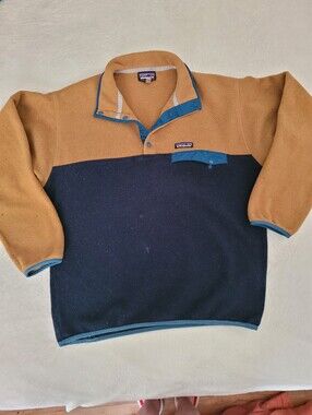 Patagonia Men's Medium Lightweight Synchilla Snap-T Fleece Pullover Color Block